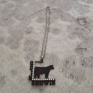 Goin showin cow necklace